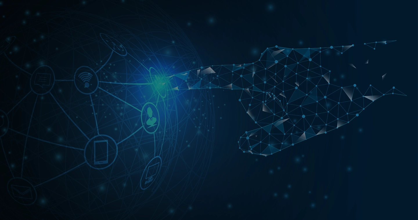 Hintergrundgrafik von Wesen Gainflux Kontaktseite